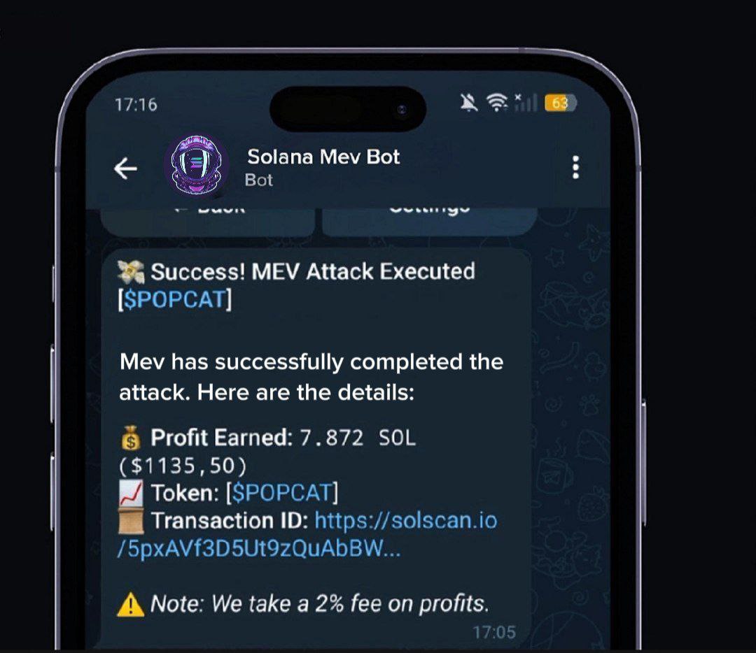 Fund Your Wallet for Solana MEVBot. Start trading on the Solana blockchain by depositing funds into your wallet, competing with top Solana bots like Jito. Solana MEVis the fastest mevbot currently available.